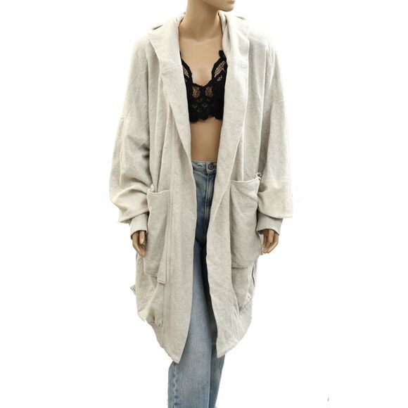 Free People We The Free Carissa Cardi Hoodie Top Oversized longline M NEW 284290 - Picture 6 of 14